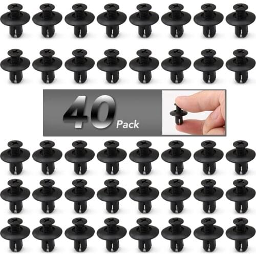 Car Styling 40PCS 8mm Car Plastic Screw fasteners for Hyundai Car Bumper Mudguard Fastener Fixing Clips Auto Accessories
