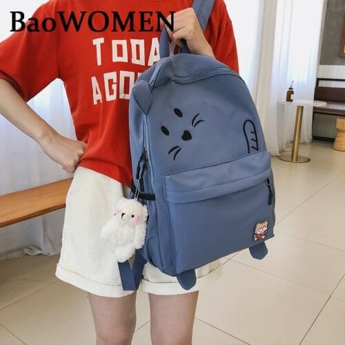 BaoWomen New Fashion Women Backpack with Zipper Rucksack Lady Casual Backpacks For Girls Teenage School Bag Double Belt
