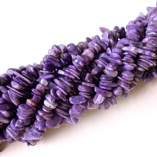 3-4x5-8mm Purple Charoite Beads Natural Freeform Chips Beads For Jewelry Making Beads 15'' Needlework DIY Beads Trinket