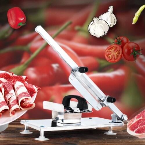 Household Manual Food Fruit Slicer Lamb Beef Slicer Frozen Meat Cutting Machine Mutton Roll Cutter Adjustable Thickness GQ