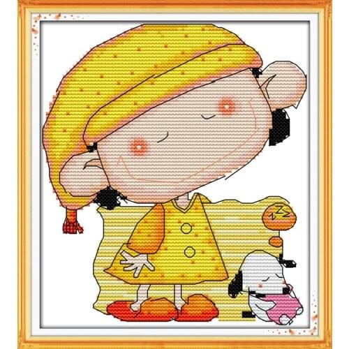 Kids dream cross stitch kit 14ct 11ct count print canvas stitches embroidery DIY handmade needlework plus