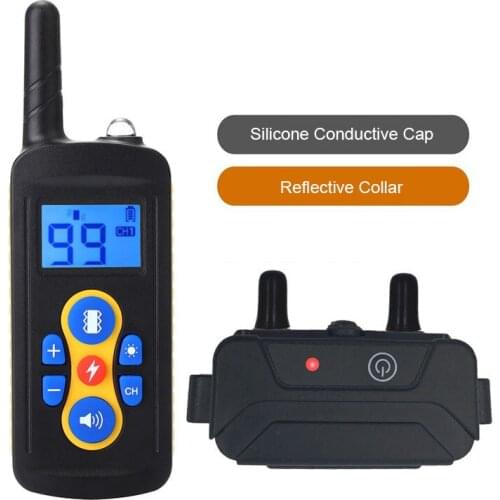 Electric 2 Dog Remote Training Collar Rechargeable Dog Shock Collar With Remote Waterproof Vibration Dog Anti Bark Collar 600M