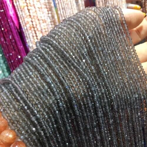 Natural Stone Faceted Scattered bead Obsidian 2 3mm Small Beads for Jewelry Making DIY Necklace Bracelet Accessories