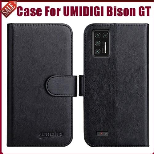Hot! UMIDIGI Bison GT Case 6.67" Fashion 6 Colors Flip Soft Leather Wallet Protective Cover For UMIDIGI Bison GT Case Phone Bag