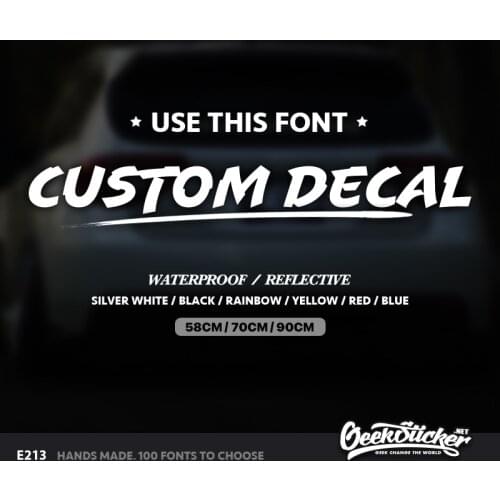 Custom Waterproof Auto Car Front Window Windshield Decal reflective Sticker For Mazda Toyota BMW VW Honda Car Styling