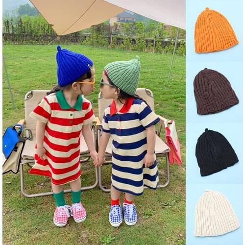 Fashion Winter Baby Hat Soft Warm Solid Color Knitted Hat For Baby Boy Gilr Cap Bonnet Infant Toddler Kids Beanie 1-3Y