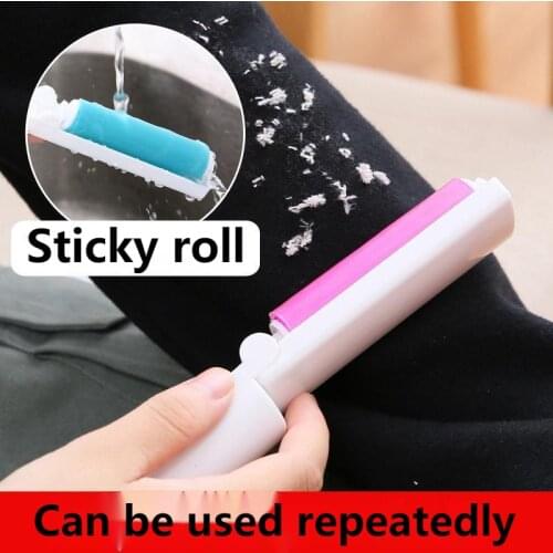 Washable Hair Sticking Device Clothes Coat Mini Sticky Lint Roller Cleaning Sweater Roller Portable Cleaning Tool Accessories