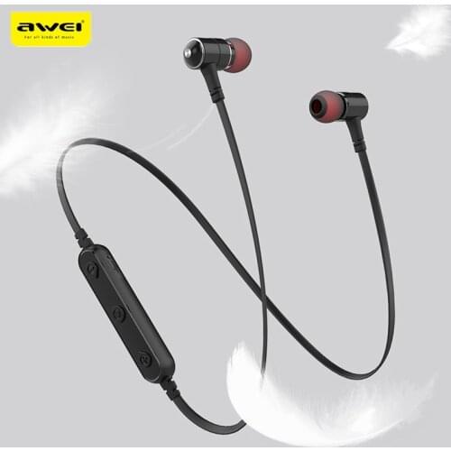 AWEI B930BL headphones with microphone noise cancelling In-Ear stereo wireless earphones magnetic earbuds for phones earphone