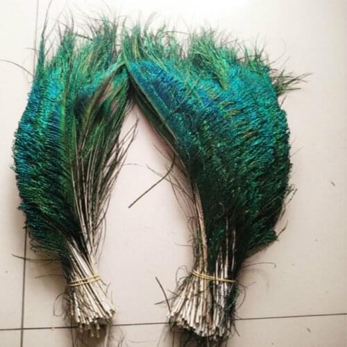 Wholesale beautiful Natural color peacock feather sword 50 pcs symmetrical size 30-40 cm 12-16 inches celebration decoration