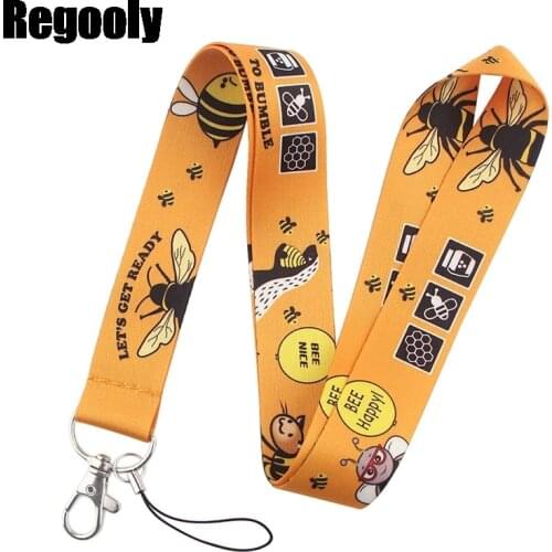 Bee Classical Style Lanyard For keys The 90s Phone Working Badge Holder Neck Straps With Phone Hang Ropes webbings ribbons
