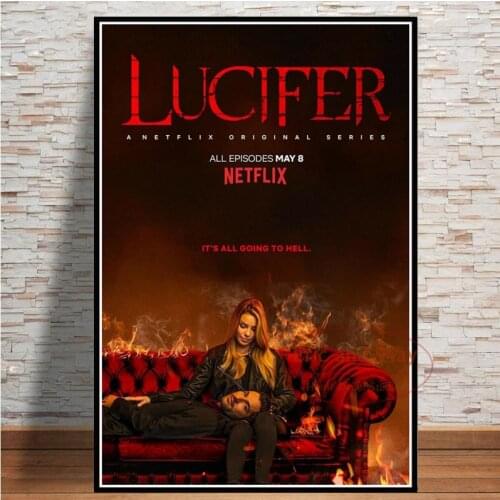 Poster And Prints Lucifer TV Series Show Hot New Season Oil Painting Canvas Wall Art Pictures Decoration