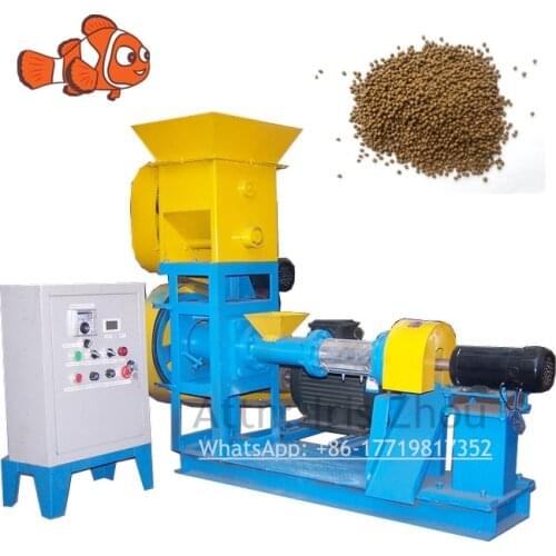 RL-DGP60-C 100-150kg/h Hot sale Animal Pet Catfish Shrimp Food Making Extruder Floating Fish Feed Pellet Machine