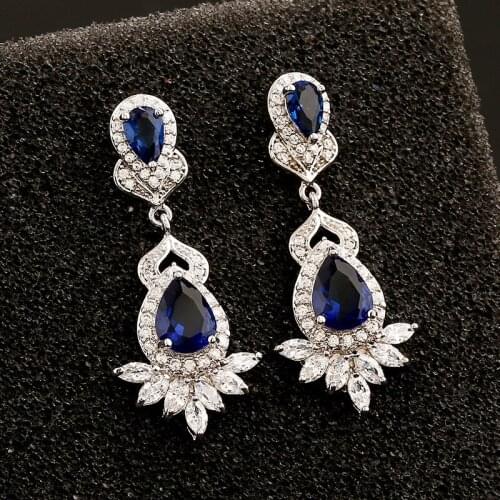 Dinner With Rich Mosaic AAA Zircon Earrings For Women 2021 Trend European American S 925 Silver Needle Fashion Eardrop