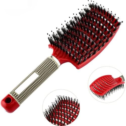 Bristle Scalp Massage Brush Comb Wet Curly Detangle Hair Brush Adults Kids Detangling Hairbrush Hair Combs Hairdressing Styling