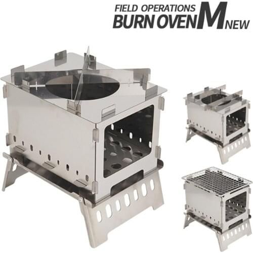 Stainless Steel BBQ Grill Portable Mini Folding Barbecue Stove for Garden Outdoor Picnic Foldable Camping Charcoal Burning Rack