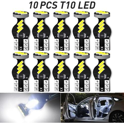 10X T10 W5W LED Canbus No Error Light Bulbs 194 168 Led Car Interior Dome Lights Dome Trunk Lamps for Audi BMW Mercedes 6000K