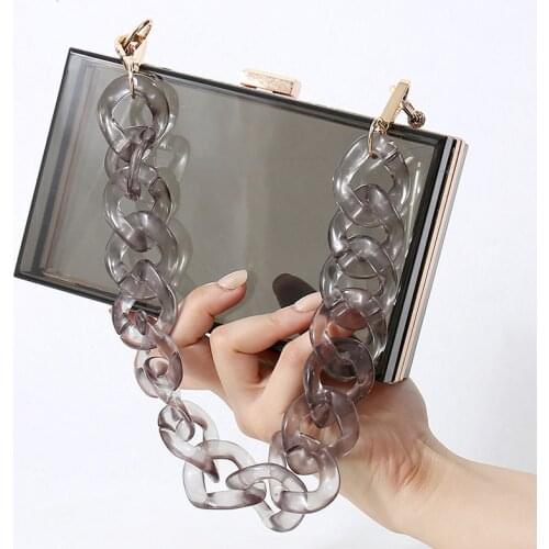 Women PVC Messenger Bag Jelly Small Luxury Designer Handbag Acrylic Clear Purse Ladies Top Quality Shoulder Bag 2021 New