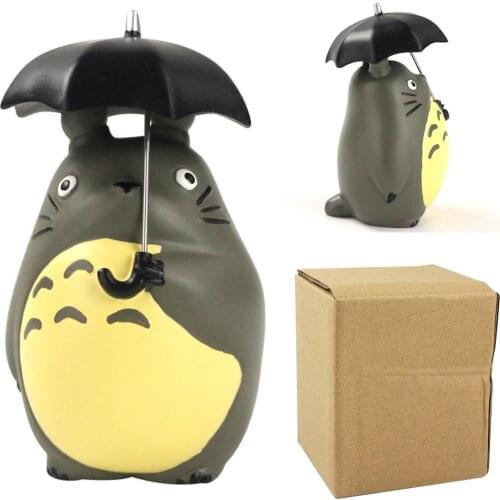 10.5cm Miyazaki Hayao My Neighbor Totoro Figure Toys with Umbrella PVC Model Dolls Gifts