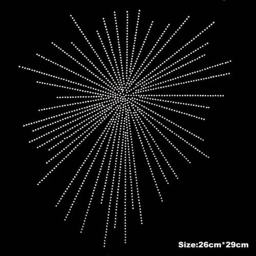 10pc/lot Fireworks hotfix rhinestones, heat transfer design iron on motifs,rhinestone for garment,T-shirt