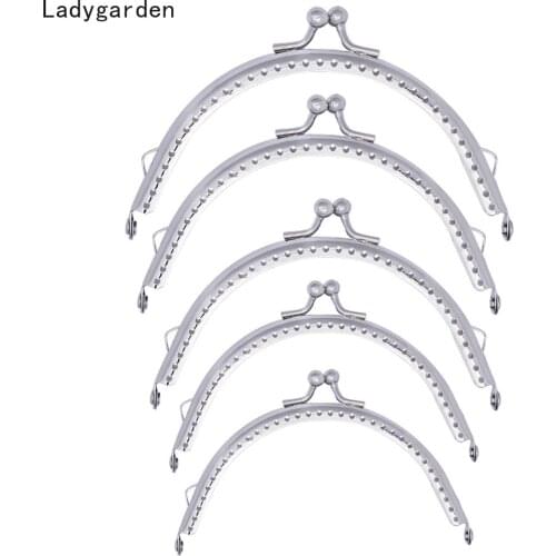 5PCS 6.5/8.5/10.5/12.5/15.5cm Metal Purse Frame Handle for Clutch Bag Coin Kiss Clasp Lock Antique Bronze Hardware Bag Accessory