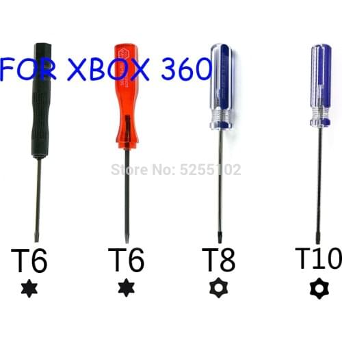 5PCS For XBOX 360 ONE Wireless Controller Screwdriver T6 T8 T10 Torx Security Screwdriver Tamper Proof Screwdriver Torx Driver
