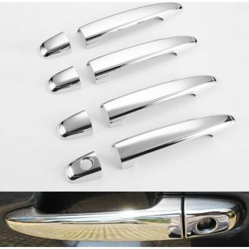 8Pcs Chrome Car Exterior Door Handle Cover Case Trim Protector for Lexus GS GX RX For Toyota Camry XV40 Tacoma Avalon 4Runner