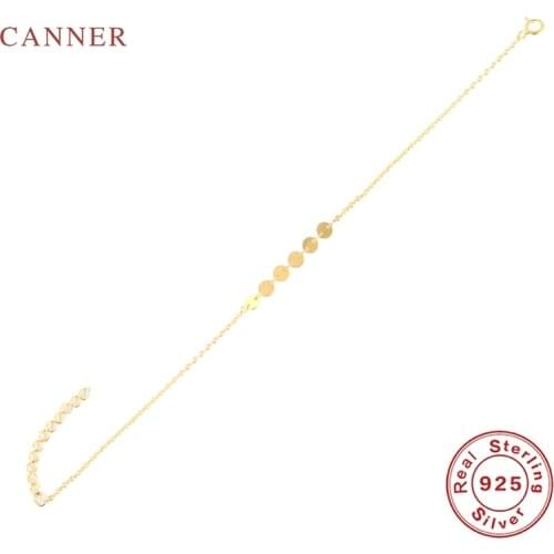 CANNER 6-Wafer Synthetic Short Bracelet 925 Sterling Silver Bracelet For Women Pulseras Mujer Bracelets Jewelry Armband Joyero