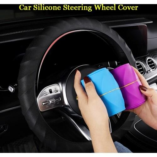 Car Silicone Steering Wheel Glove Cover Automobiles Accessories For Peugeot BMW Audi Nissan Toyota LADA Honda Hyundai KIA etc