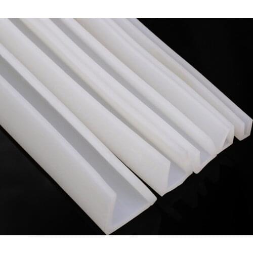 White U Shape Silicone Seal Strip Inner Width 1mm-15mm Glass Door Desk Edge Protector Anti-collision