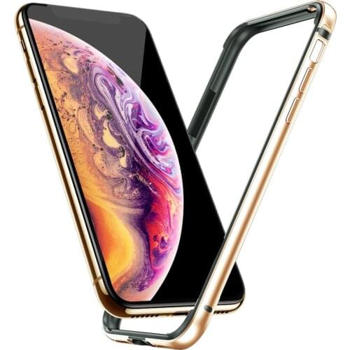 For iPhone 11 Pro Max 12 Mini XS XR X SE 2020 8 Plus iPhone11 Bumper Case Aluminum Metal Silicone Frame Gold Luxury Accessories