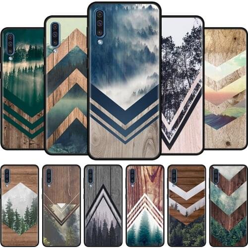 Forest Geometry Wood Nature Phone Case For Samsung Galaxy A50 A70 A10 A20e A30 A40 A20s A10s A10e A80 A90 A60 A30s TPU Shell