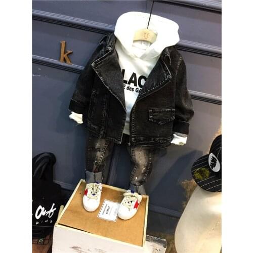 Childs Autumn winter Boys Suit New Kids Clothes Sports Sets Sailing Short Sleeved T-shirt+pants 3pcs 2-6 Ages Free Shipping