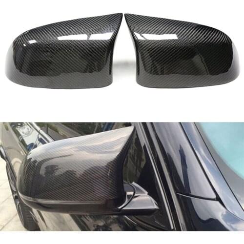 1 Pair M Look Carbon Fiber Mirror Cover For BMW X5 F15 X6 F16 X4 F26 X3 F25 Replacement Side Door Mirror Casing Car Accessories