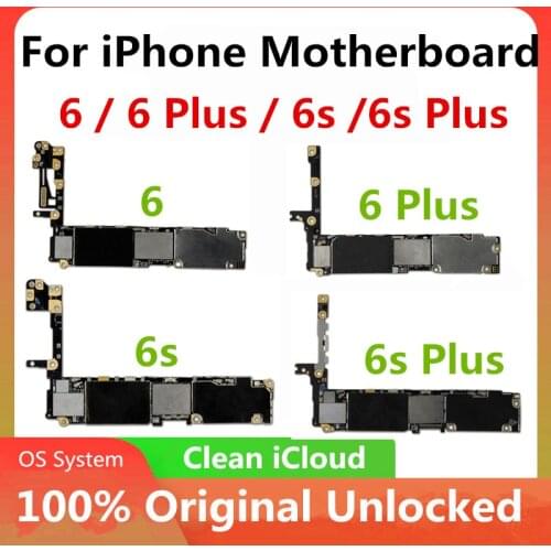 Unlock Motherboard For iPhone 6 / 6 Plus / 6s / 6s Plus Motherboard Without touch id Logic Board With Chips IOS System full test