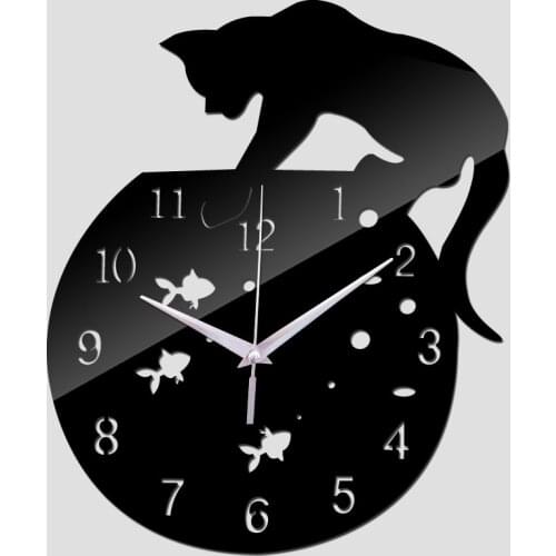 2019 real sale wall clock acrylic mirror 3d large decorative stickers clocks reloj de pared horloge murale living room quartz