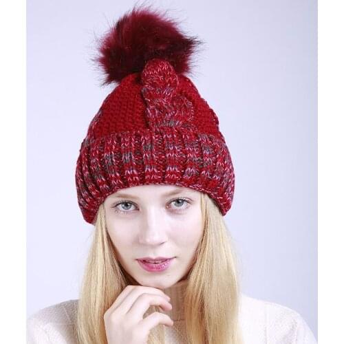 2021 New Fashion Brand Original Casual Winter Snow Warm Thick Womens Hat Russian Style Woolen Cap