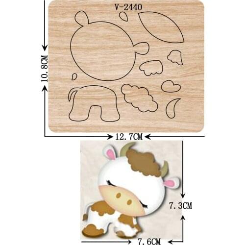 New Cow wooden dies cutting dies for scrapbooking Multiple sizes V-2440