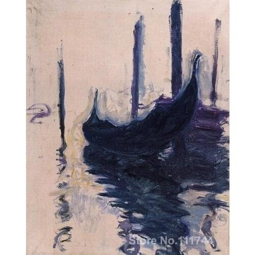 Modern art scenery Gondola in Venice Claude Monet paintings hand painted high quality