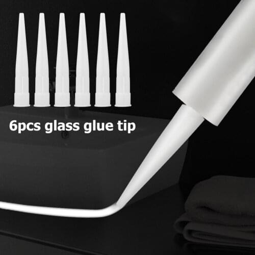 Plastic Caulking Nozzle Glass Glue Nozzle Structural Glue Mouthes Grouting Internal Thread Tools for Construction