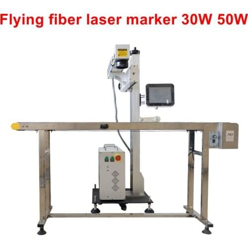 Flight fiber laser marking machine raycus used for marking on working line