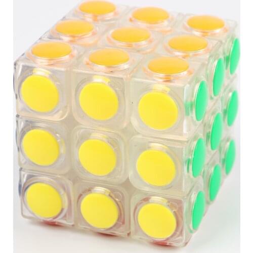 Transparent Magic Cube 3x3x3 Speed Puzzle Cube Game Dot Shape Professional Puzzle Game Toys Gifts