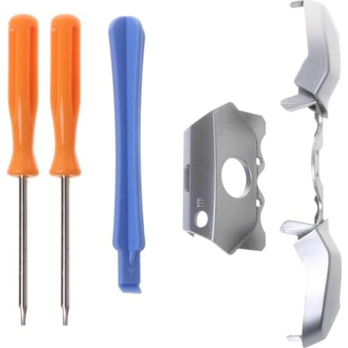 Silver Color 3.5mm Jack Port Chrome LB RB Bumpers Trigger Button replacement for One Elite Controller LB RB