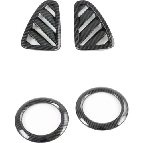For Mercedes-Benz GLA-Class GLA200 220 250 2020 2021 Carbon Fiber Interior Upper Air Condition Outlet Cover Trim Accessories