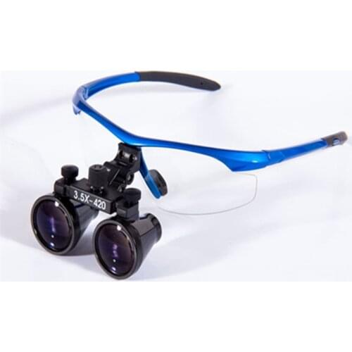 High Quality Blue Plastic Frame Medical Loupes 2.5/3.5X Binocular Magnifier Dental Surgical Magnifying Glasses
