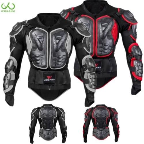 WOSAWE Motocross Armor Jackets Set Bandage Guard Brace Protective Gear Chest Ski Kneepad Hip Butt Motorcycle Protection
