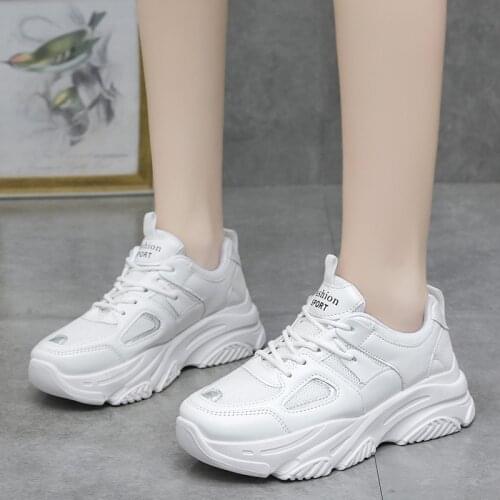 Fashion Running White Shoe New Womens Shoes Mesh Sneakers Female Students 2021 Spring Autumn Korean Breathable Mesh Shoes