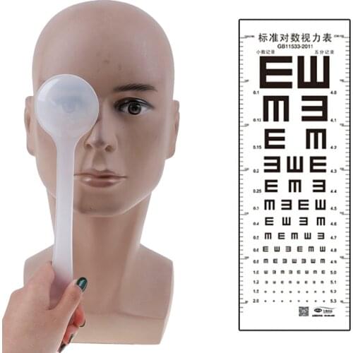 1PCS Eye Occluder Professional Handheld Optometry Tool Eye Occluder Block Plate For Vision Test Eyesight Exam