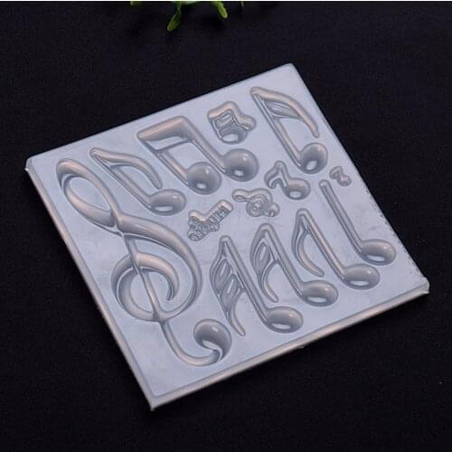 1pcs UV Resin Jewelry Liquid Silicone Mold Music Notes Shape Silicone Mold Resin Charms Mold For DIY Decorate Making Jewelry