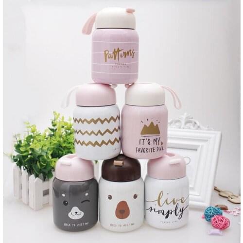 300ml Cute Belly Cup Stainless Steel Vacuum Thermos Drink Bottle Kids Water Insulated Cup Special Gift Bottle Thermo Mug
