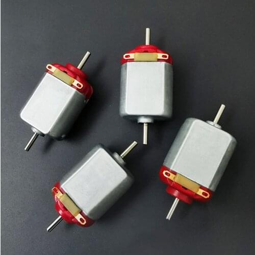 4PCS/lot DC 3V-6V 5V mini Dual Shaft Electric 130 Motor toy model 2mm Axis 12000RPM high speed For Engine RC Toy Car